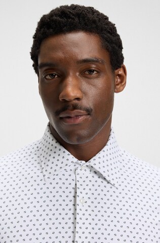 BOSS Slim Fit Hemd 'P-Hank' in Weiß