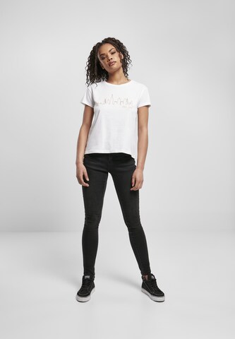 Merchcode T-Shirt 'Skyline Box' in Weiß