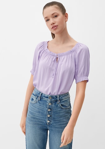 QS Blouse in Lila: voorkant