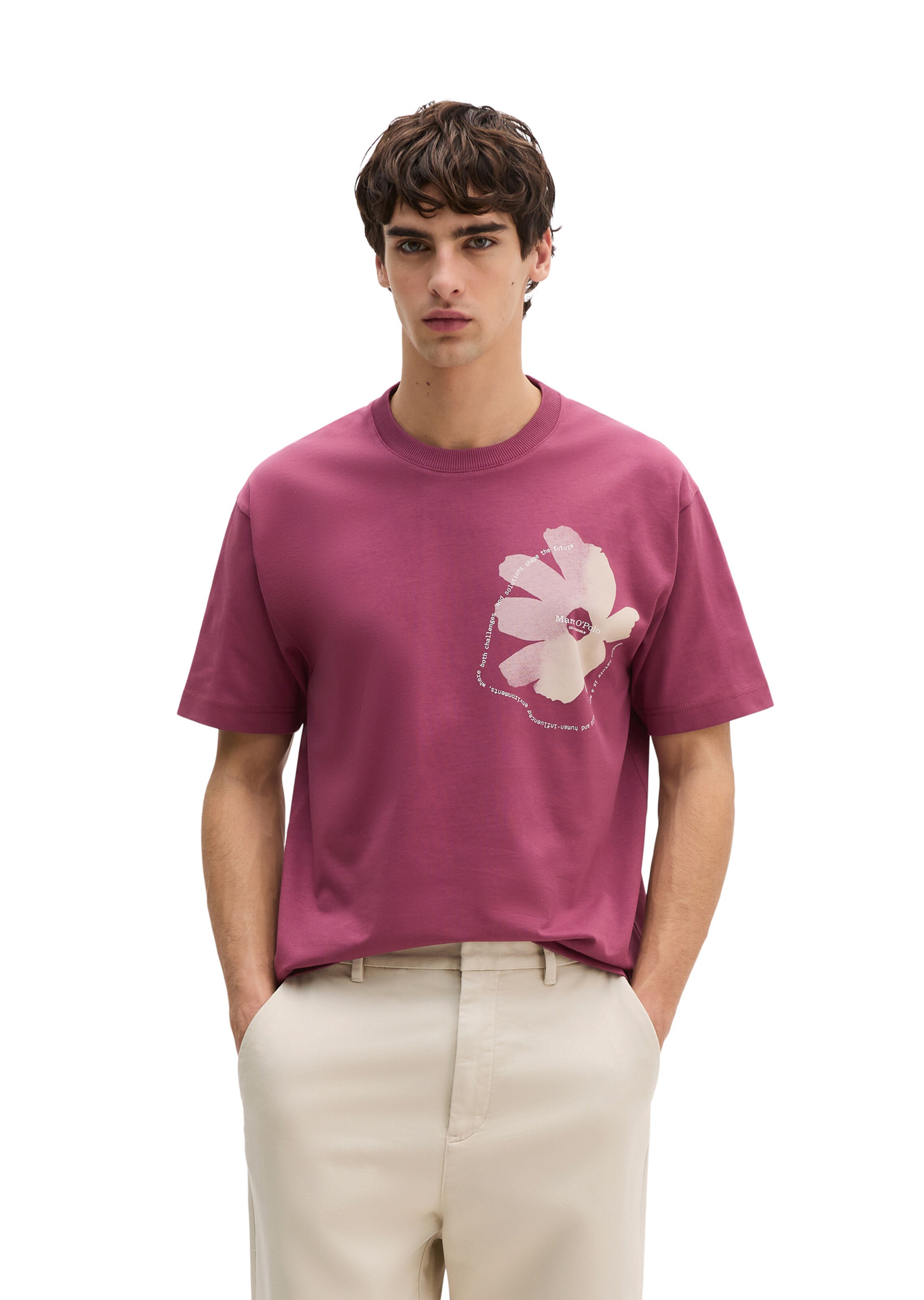 T-Shirt Marc O'Polo en violet : devant