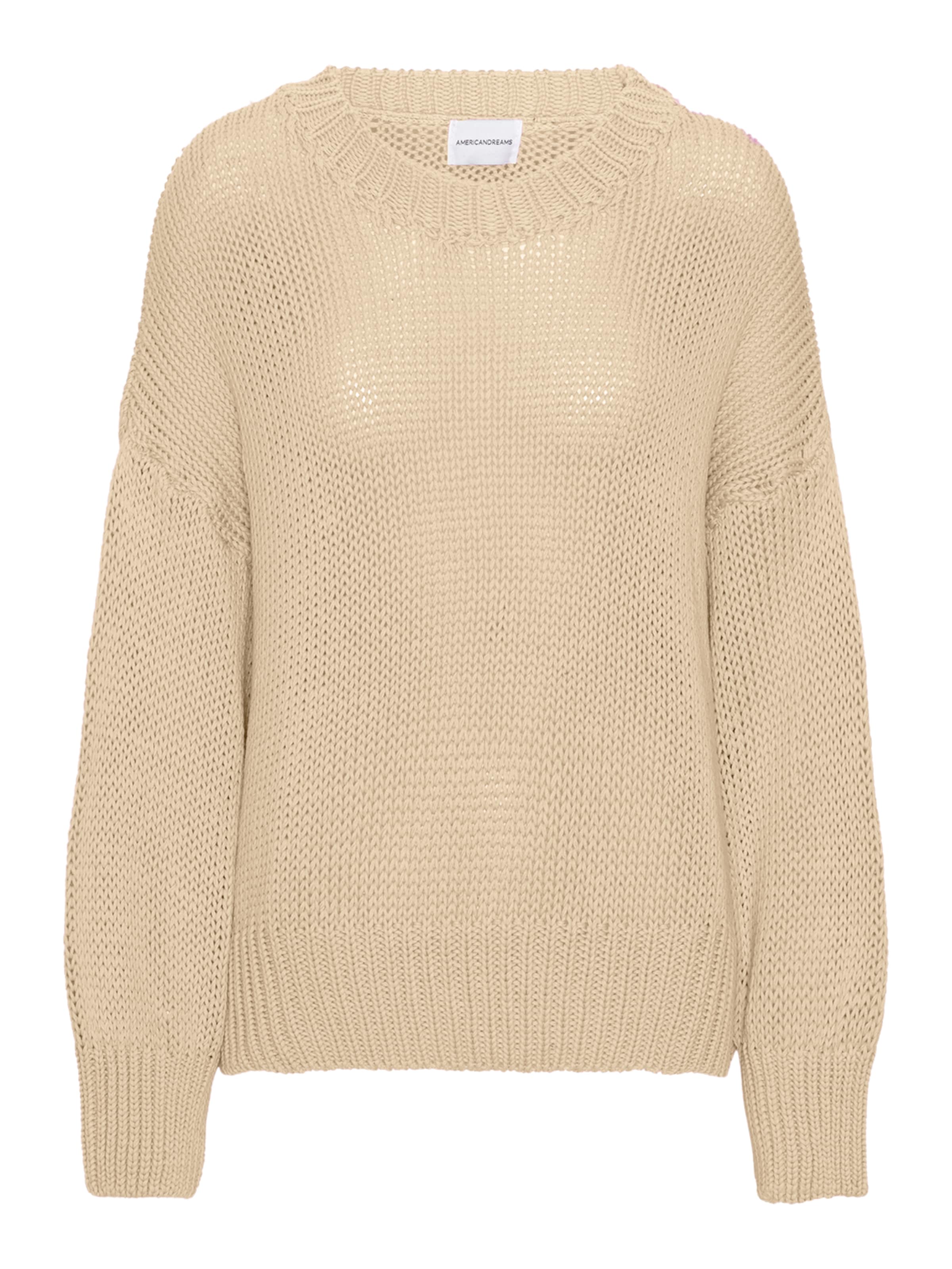 americandreams Oversizepullover 'Pepper'‌‌‌ in Beige: Vorderseite