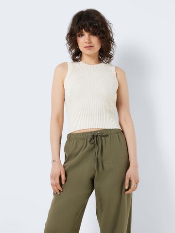 Noisy may Gebreide top 'CREE' in Beige