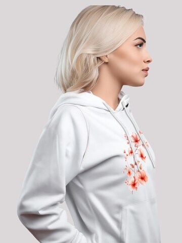 F4NT4STIC Sweatshirt 'Rosa Blumenzweig 3D' in Wit
