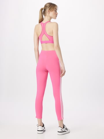 ADIDAS SPORTSWEAR Skinny Fit Спортен панталон 'Essentials 3-Stripes High-Waisted ' в розово
