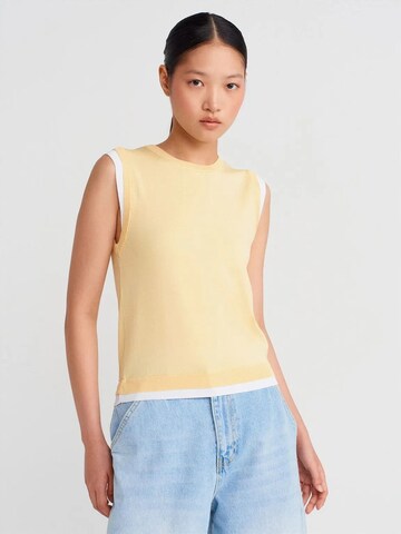 Dilvin Blouse 'Blusen' in Geel: voorkant