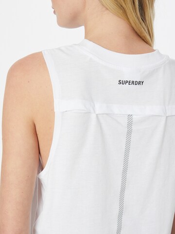 balta Superdry Sportiniai marškinėliai be rankovių