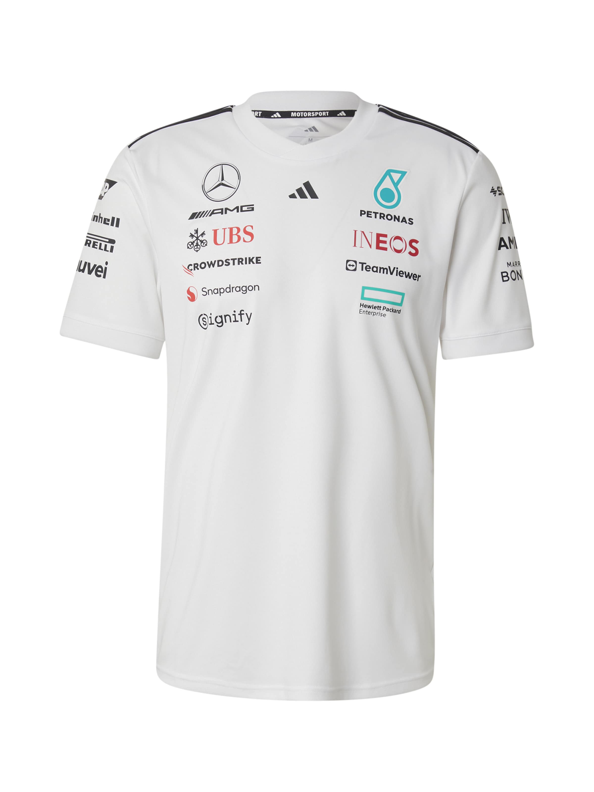 ADIDAS PERFORMANCE Λειτουργικό μπλουζάκι 'Mercedes - AMG Petronas Formula One Team' σε λευκό: μπροστά