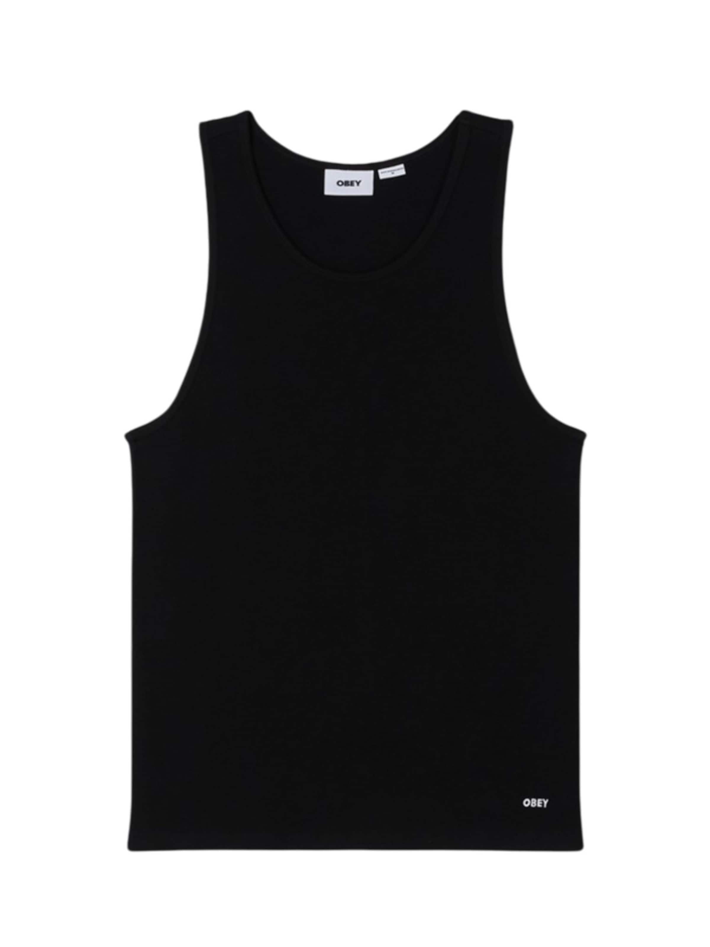 Maglietta di Obey in nero: frontale