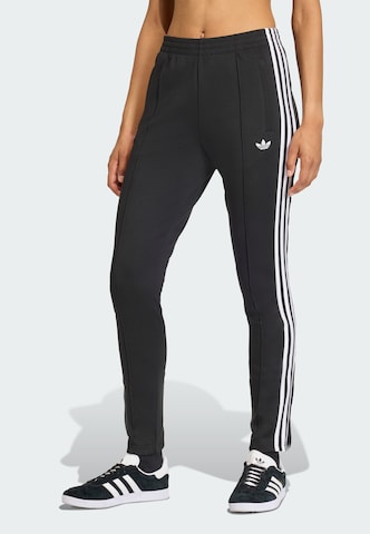 Coupe slim Pantalon 'SST Classic' ADIDAS ORIGINALS en noir : devant