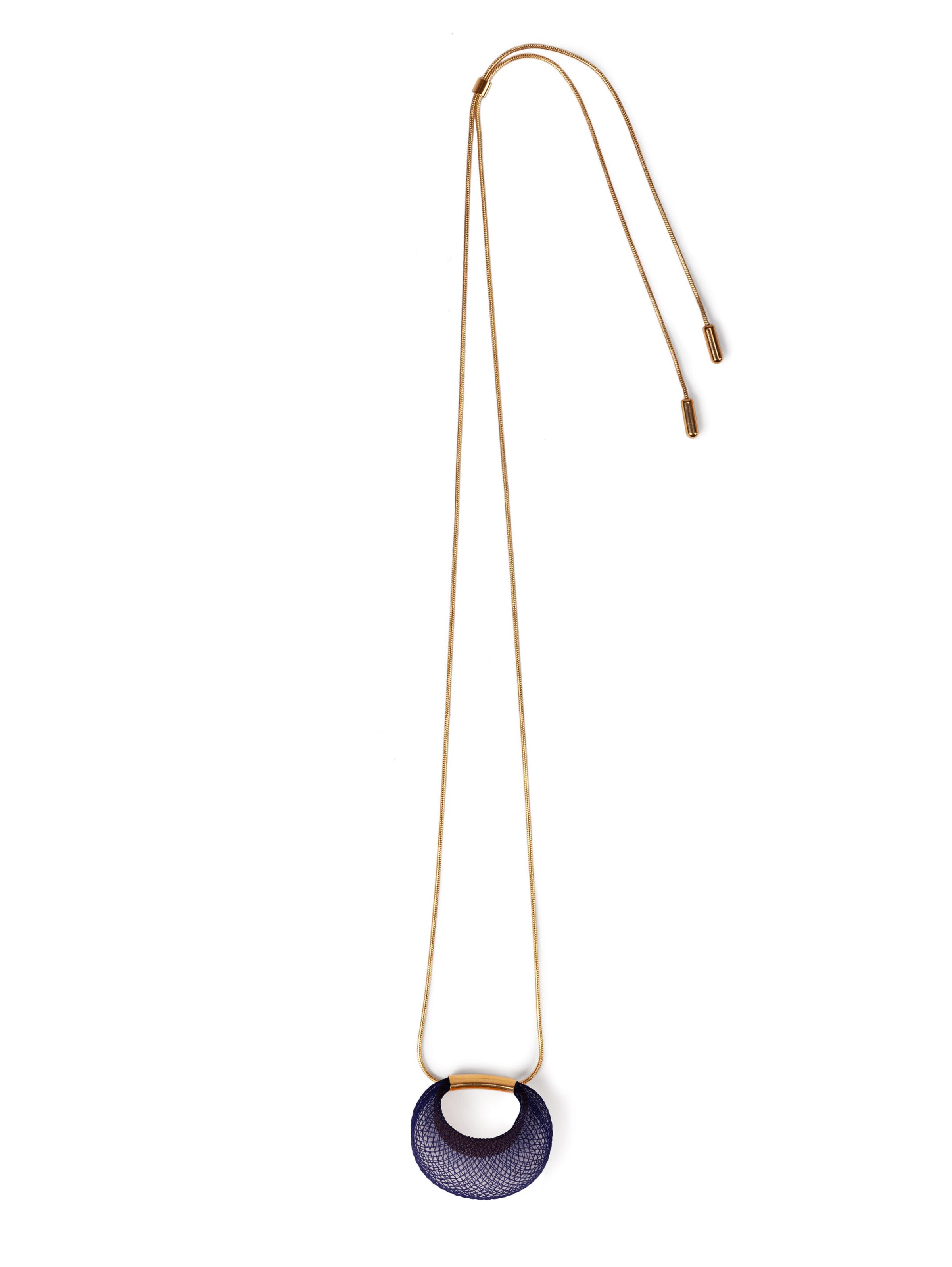 Gretchen Halskette 'Vlum Loop' in Blau: Vorderseite