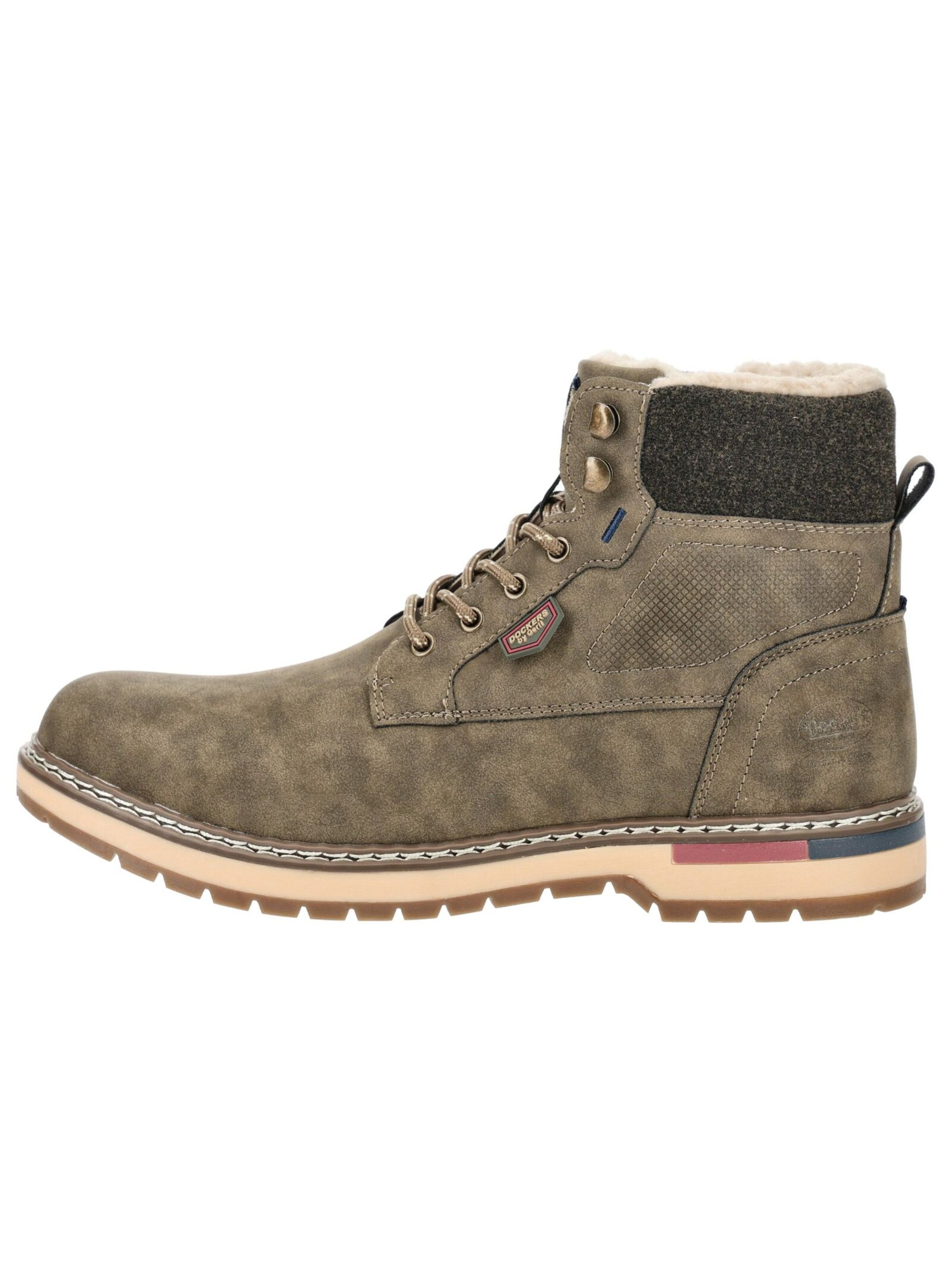 Boots stringati di Dockers by Gerli in verde: lato