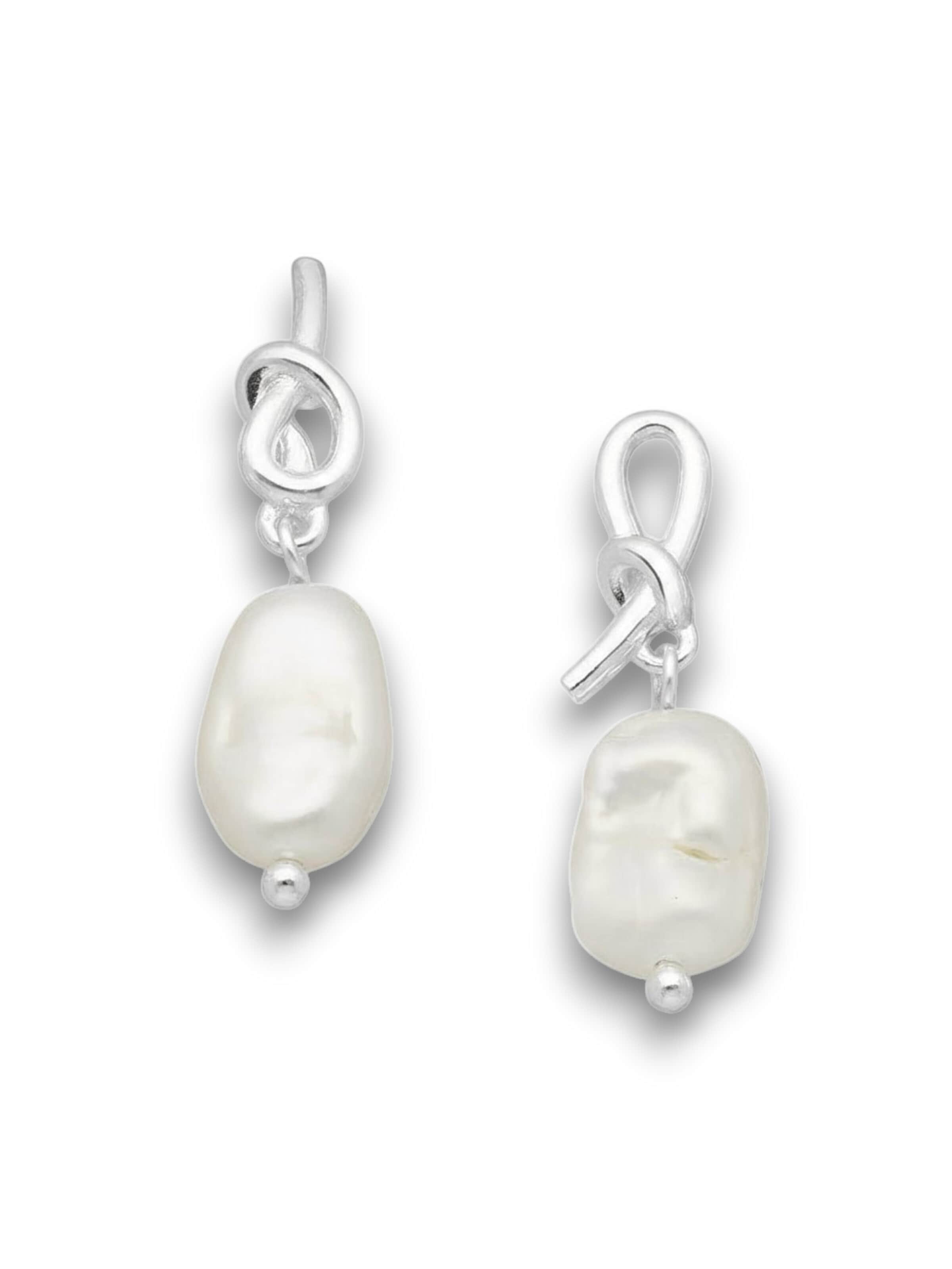 Orecchini 'Arisa' in 1x2,2 cm La Moda Me di colore bianco perla, Visualizzazione prodotti