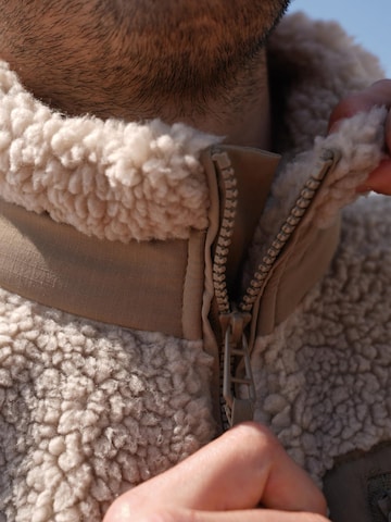 Surf Monkey Fleece jas in Beige