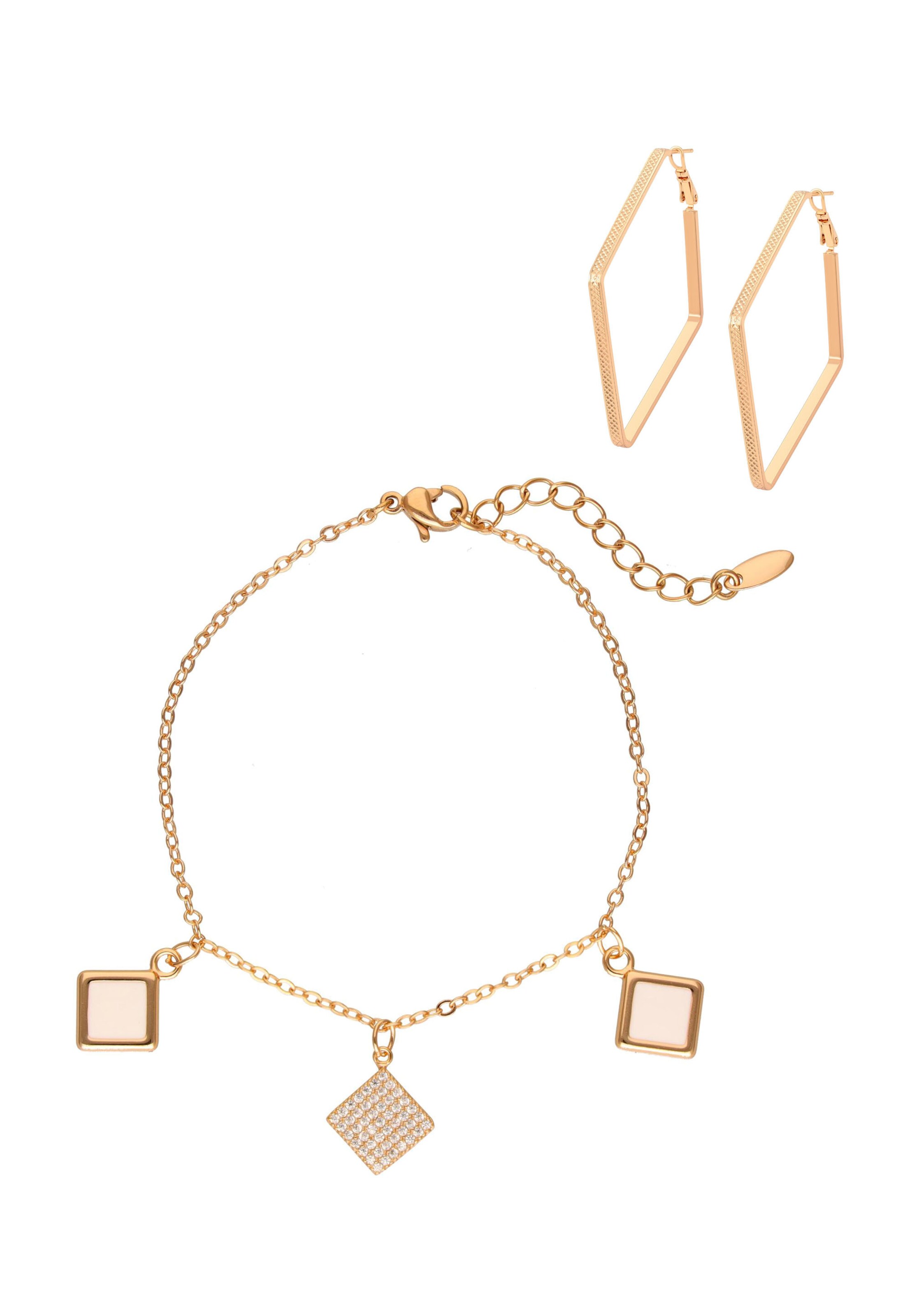 faina Jewelry Set in Gold: front