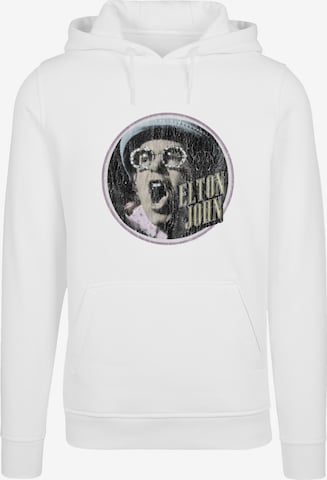 F4NT4STIC Sweatshirt 'Elton John Vintage Circle' in Wit: voorkant