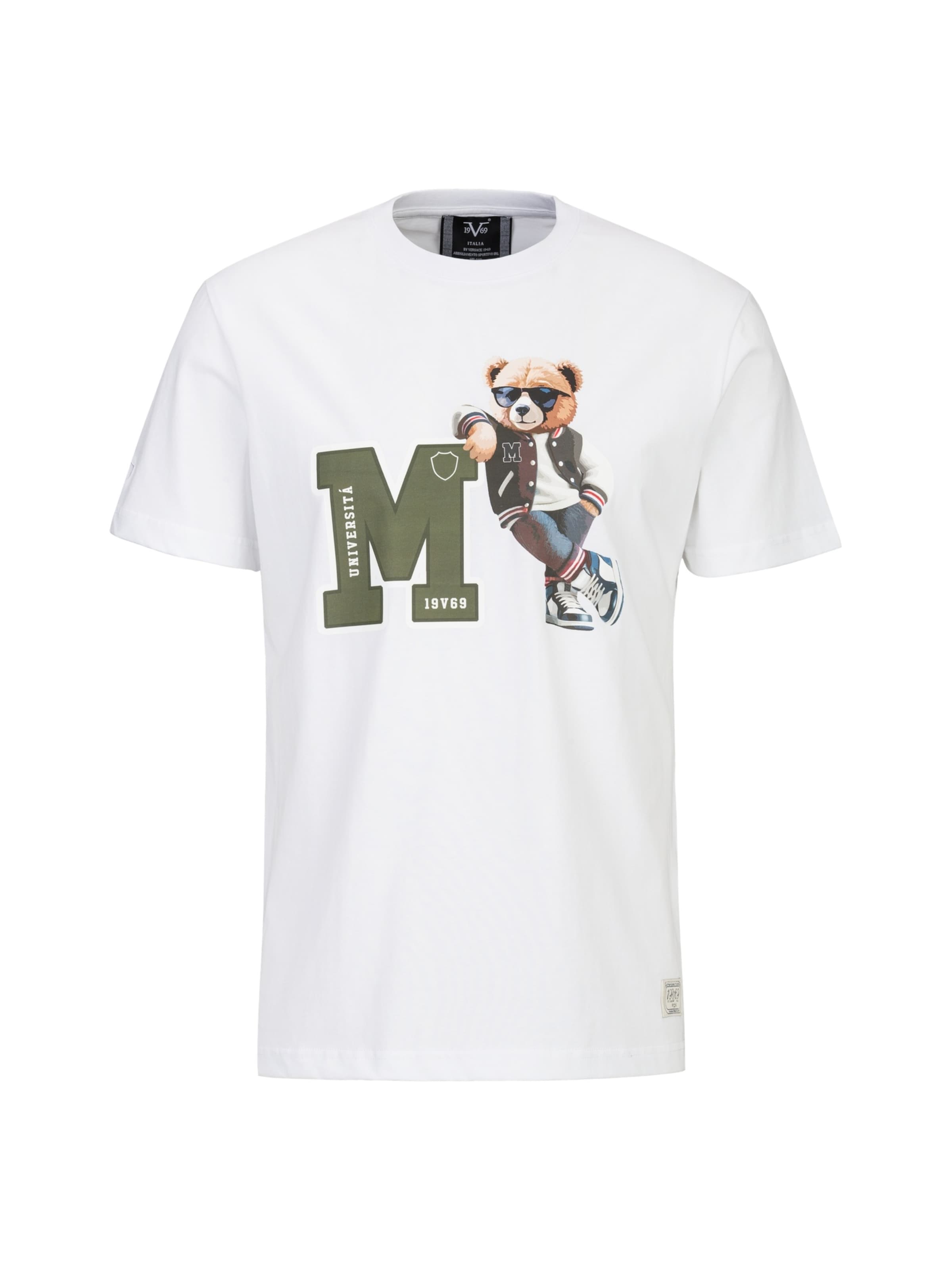 19V69 ITALIA - Camiseta 'Rafael College' en blanco: frente