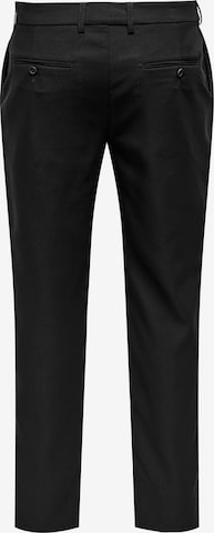 Only & Sons Regular Pleated Pants 'ERIK' in Black