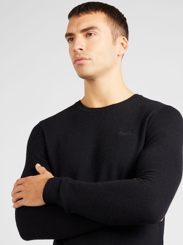 Superdry Strickpullover 'Essential' in Schwarz