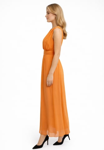 Robe de soirée Elara en orange