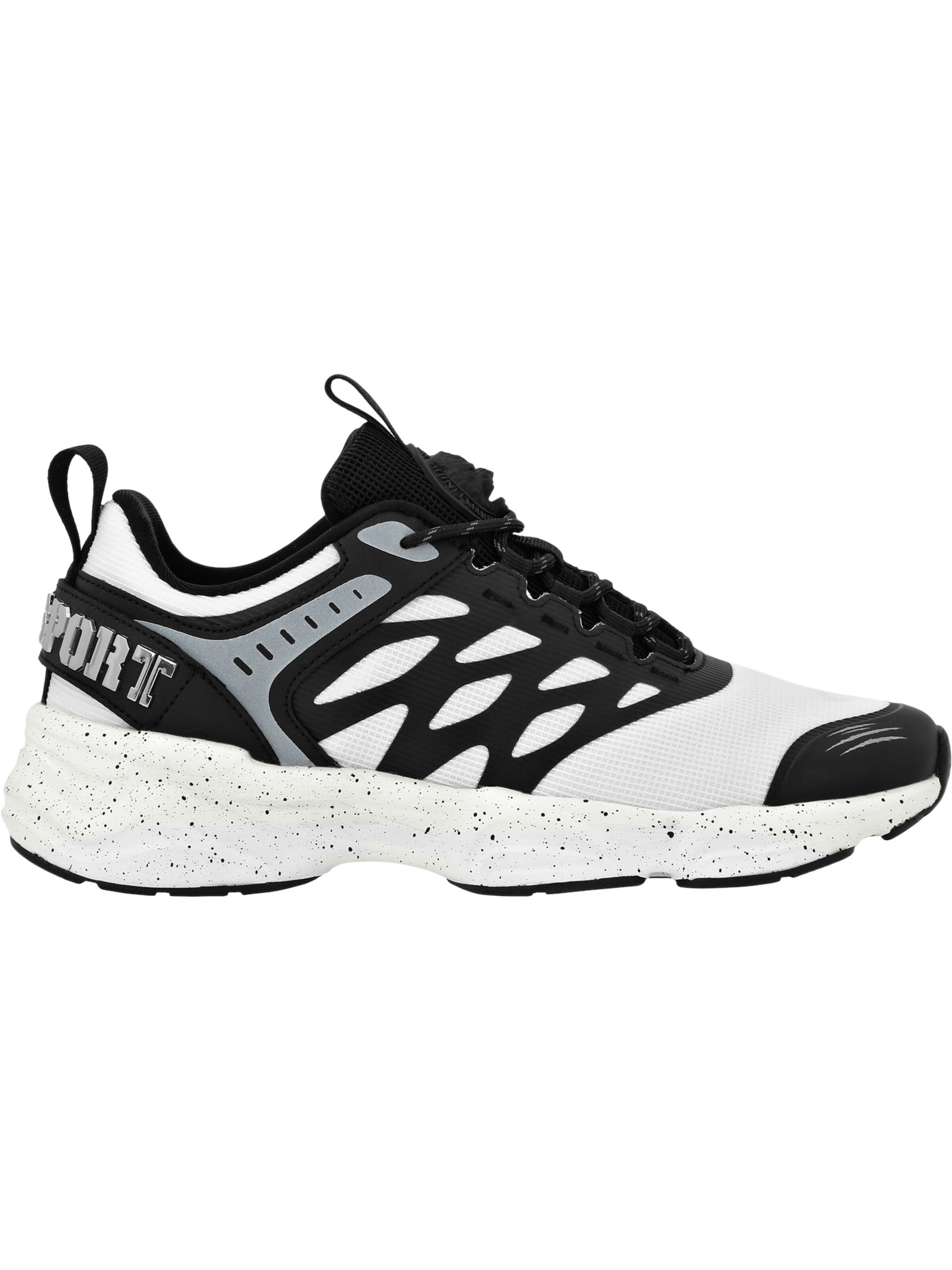 Plein Sport - Zapatillas deportivas bajas 'Scratch' en blanco: frente