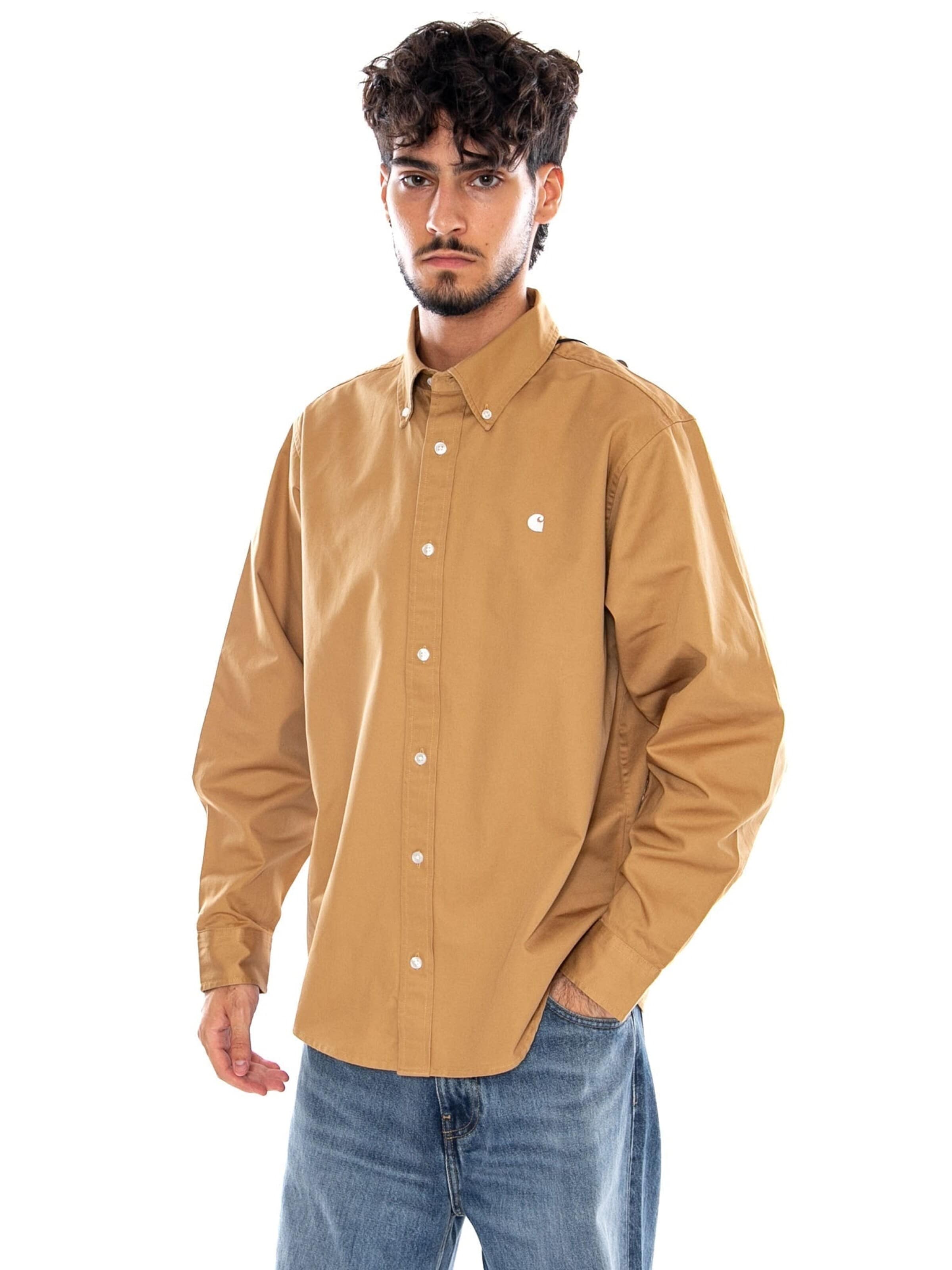Comfort fit Camicia 'L/S OG MADISON SHIRT WIP DUSTY H' di Carhartt WIP in marrone
