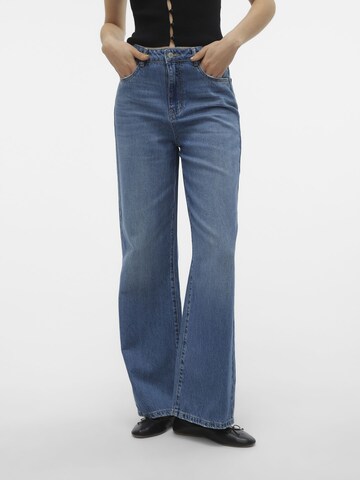 VERO MODA Wide Leg Jeans 'KATHY' i blå