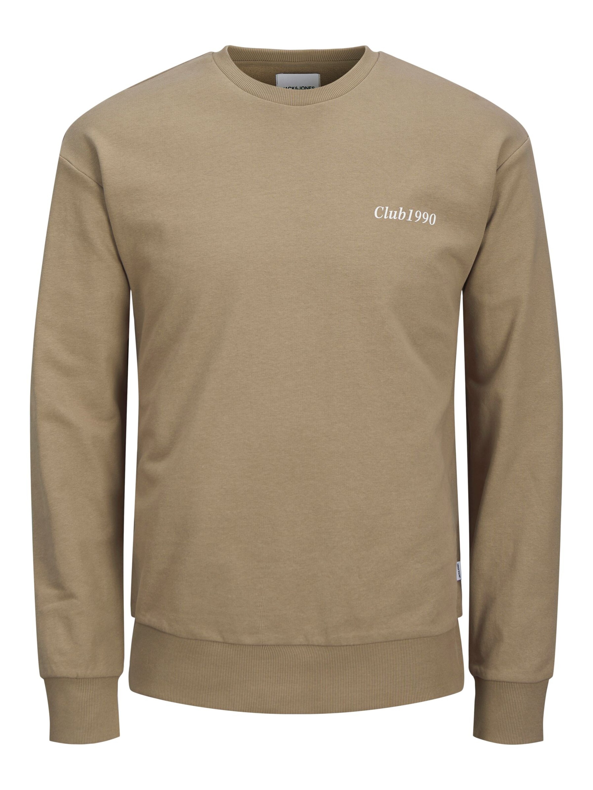 Jacks & Jones Sweatshirt 'Herren Sweatshirt' in Beige: front