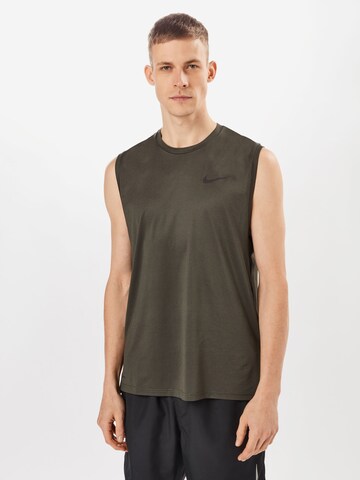 NIKE Performance shirt 'Pro' in Green: front