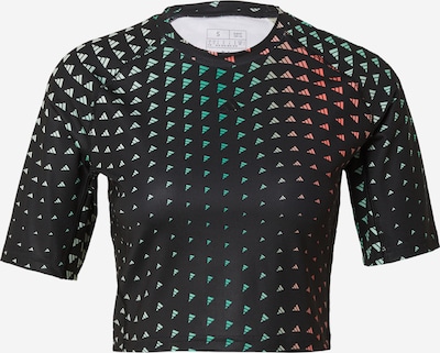 ADIDAS PERFORMANCE Sportshirt 'Brand Love Performance' in cyanblau / pastellgrün / koralle / schwarz, Produktansicht