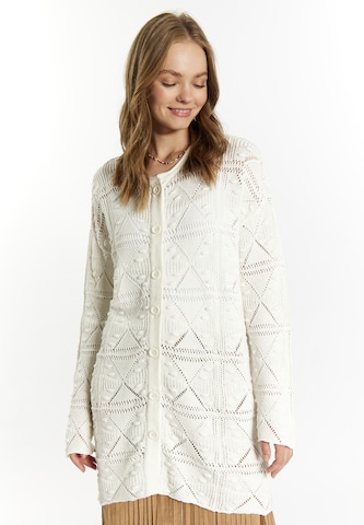 IZIA Knit cardigan 'Lomasi' in White: front