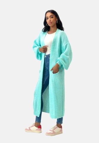 Manteau en tricot Elara en vert