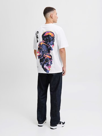 JACK & JONES - Camiseta 'JORSTEEL GALLERY' en blanco