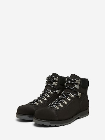 SELECTED HOMME Lace-Up Boots 'August' in Black