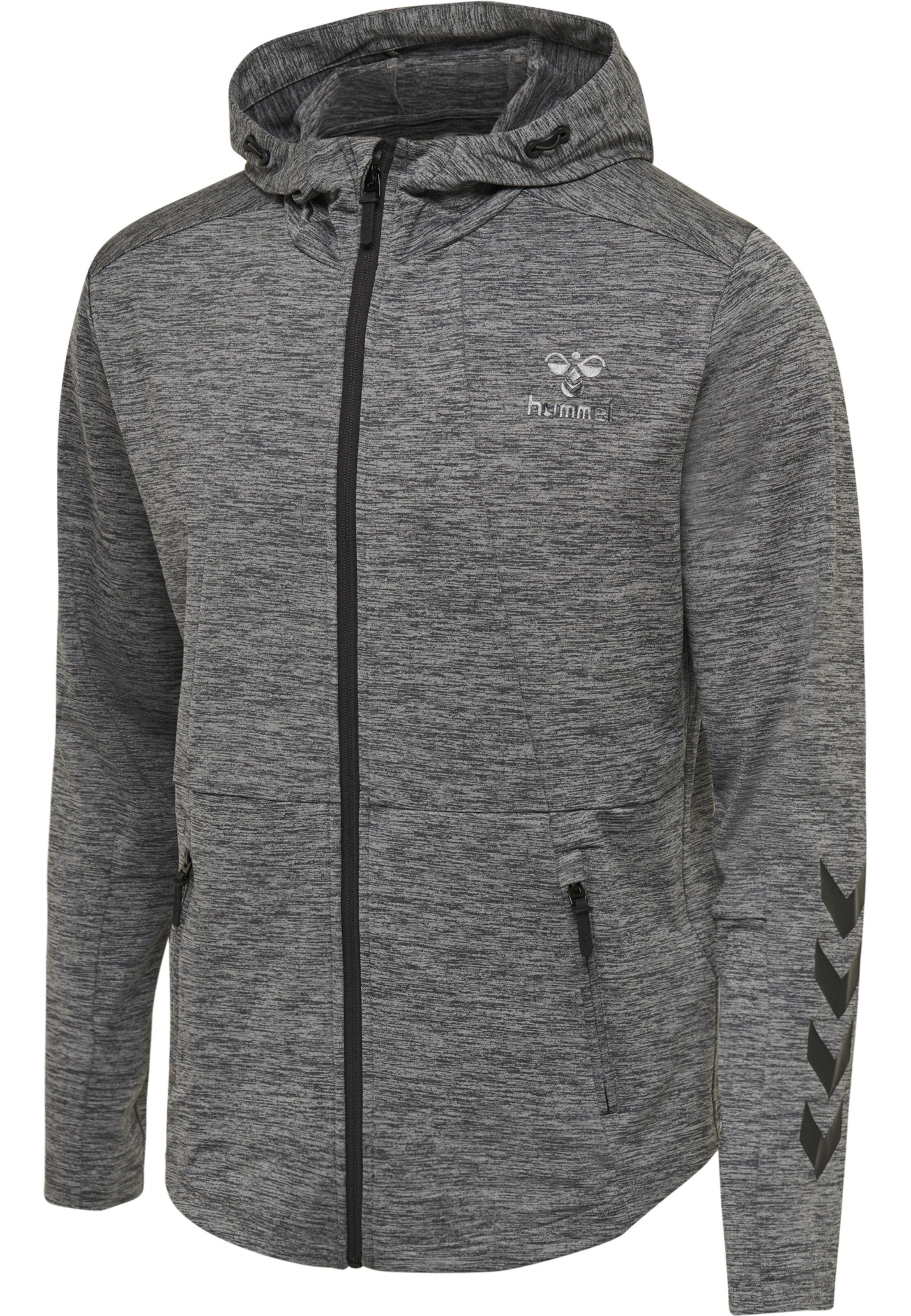 Veste de survêtement Hummel en gris : devant