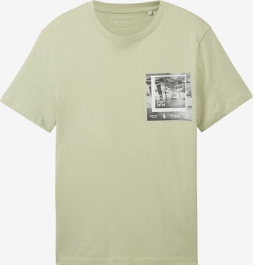 T-Shirt TOM TAILOR DENIM en vert : devant