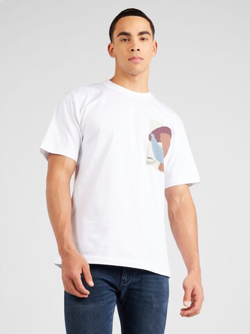 NORSE PROJECTS T-shirt 'Simon' i vit: framsida