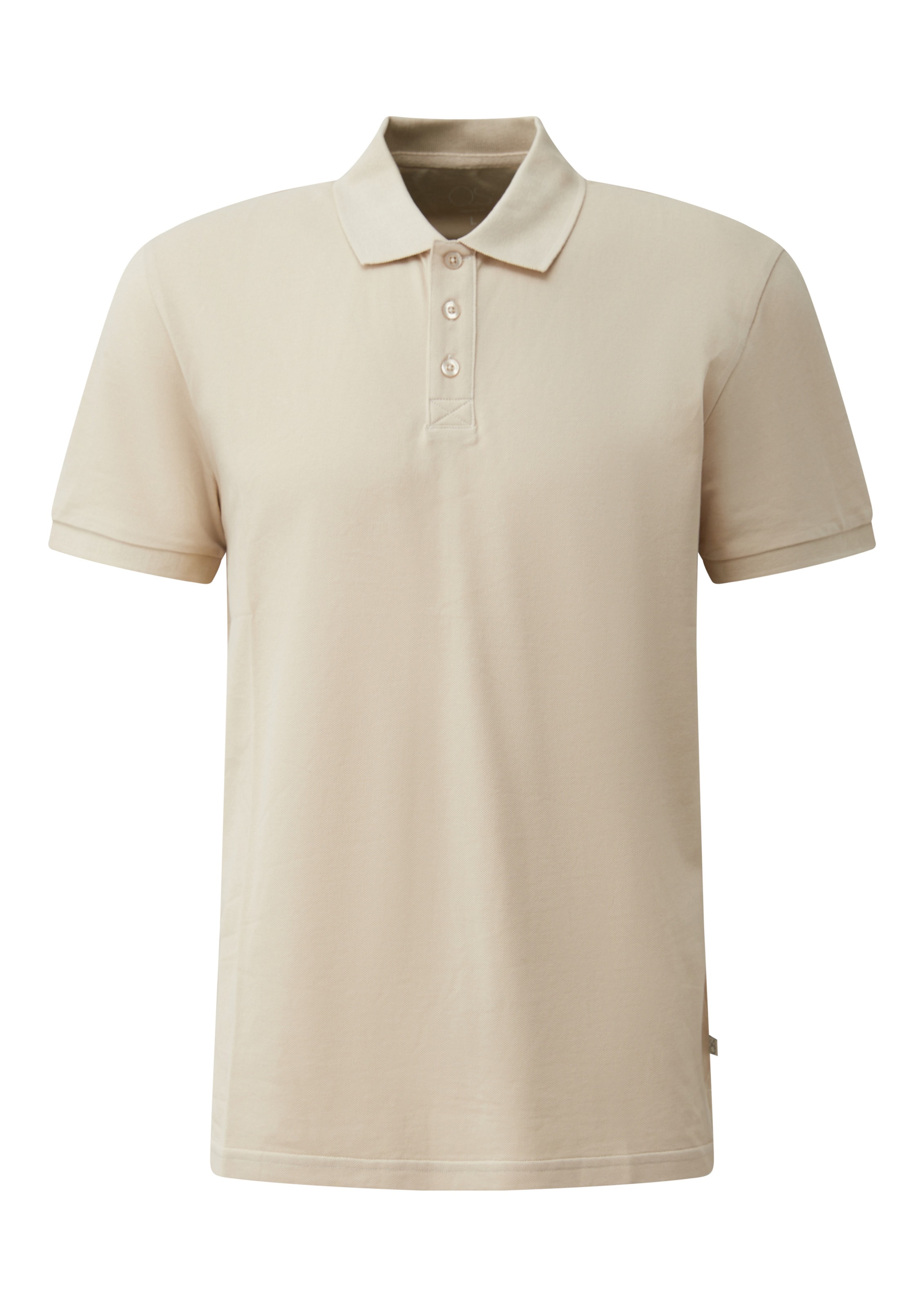 QS Poloshirt in Beige: Vorderseite