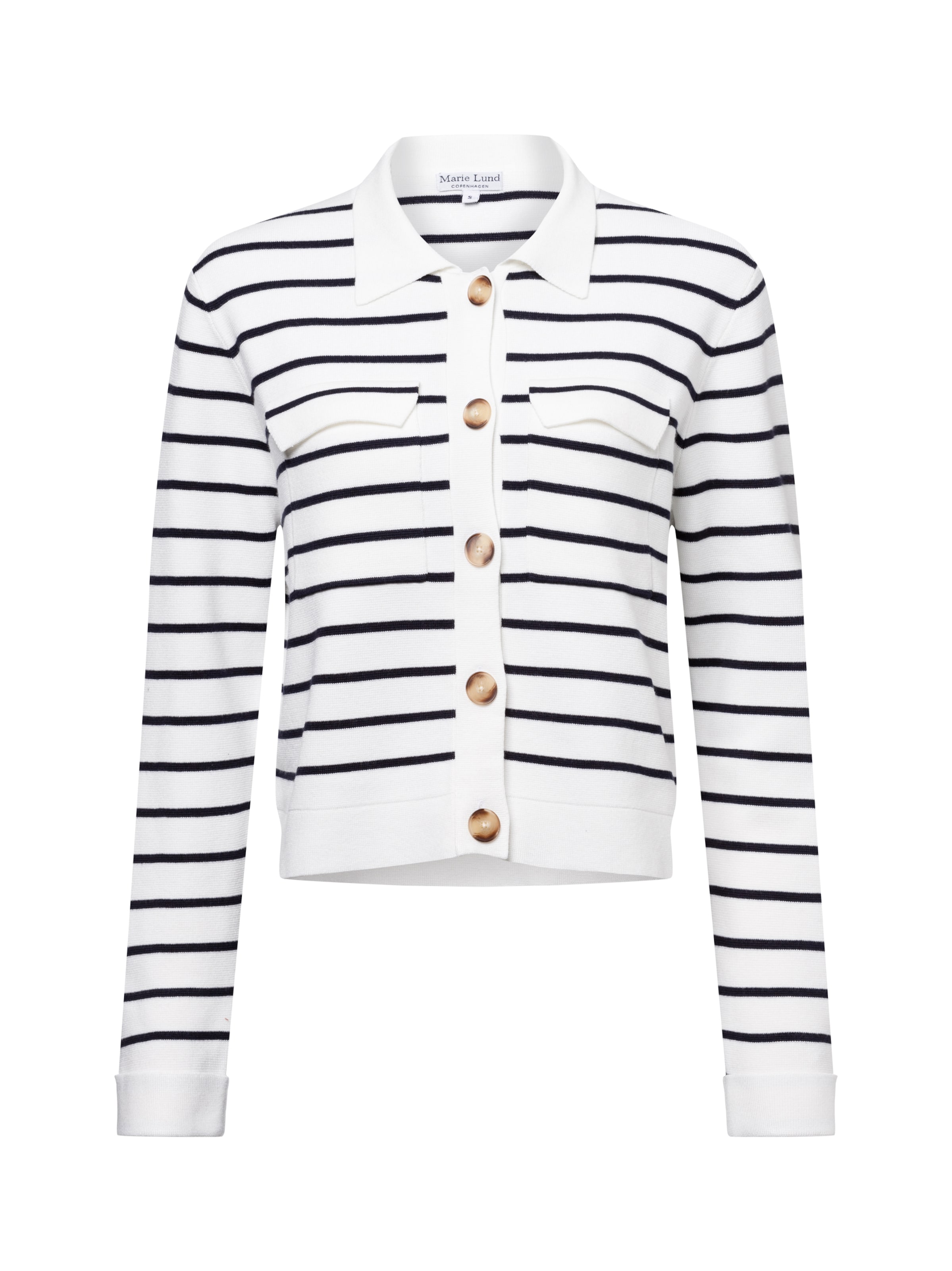 Marie Lund Knit cardigan ' ' in White: front