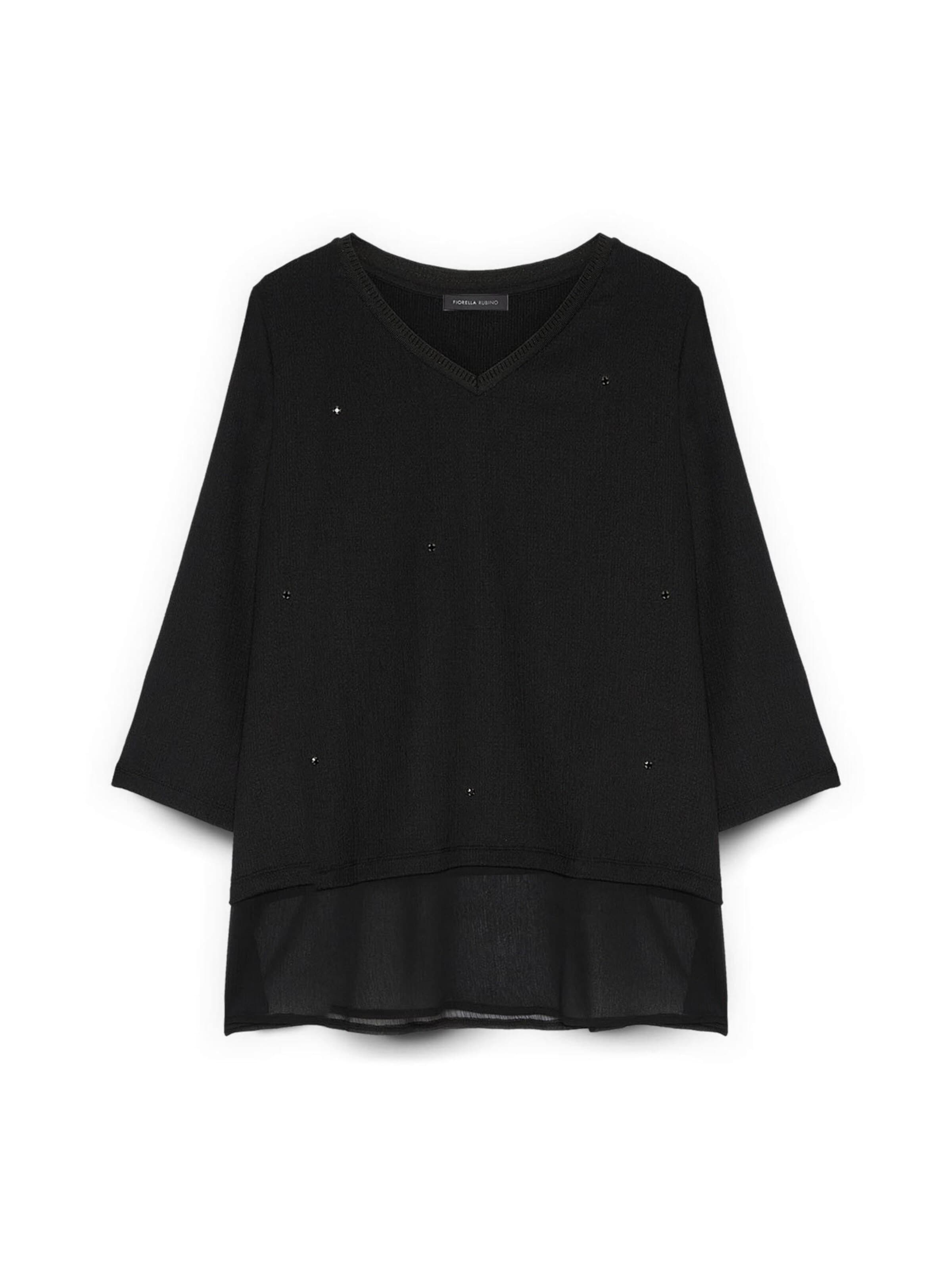 T-shirt Fiorella Rubino en noir : devant