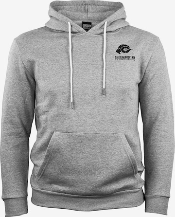 Guggen Mountain Sweatshirt 'Kapuzenpullover H02 Fleece Hoodie' in Grau: Vorderseite