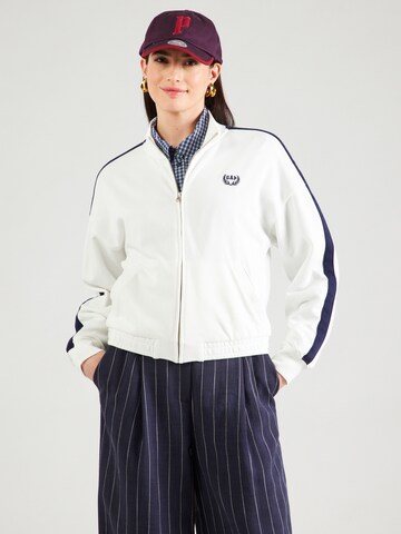 GAP - Sudadera con cremallera en blanco: frente