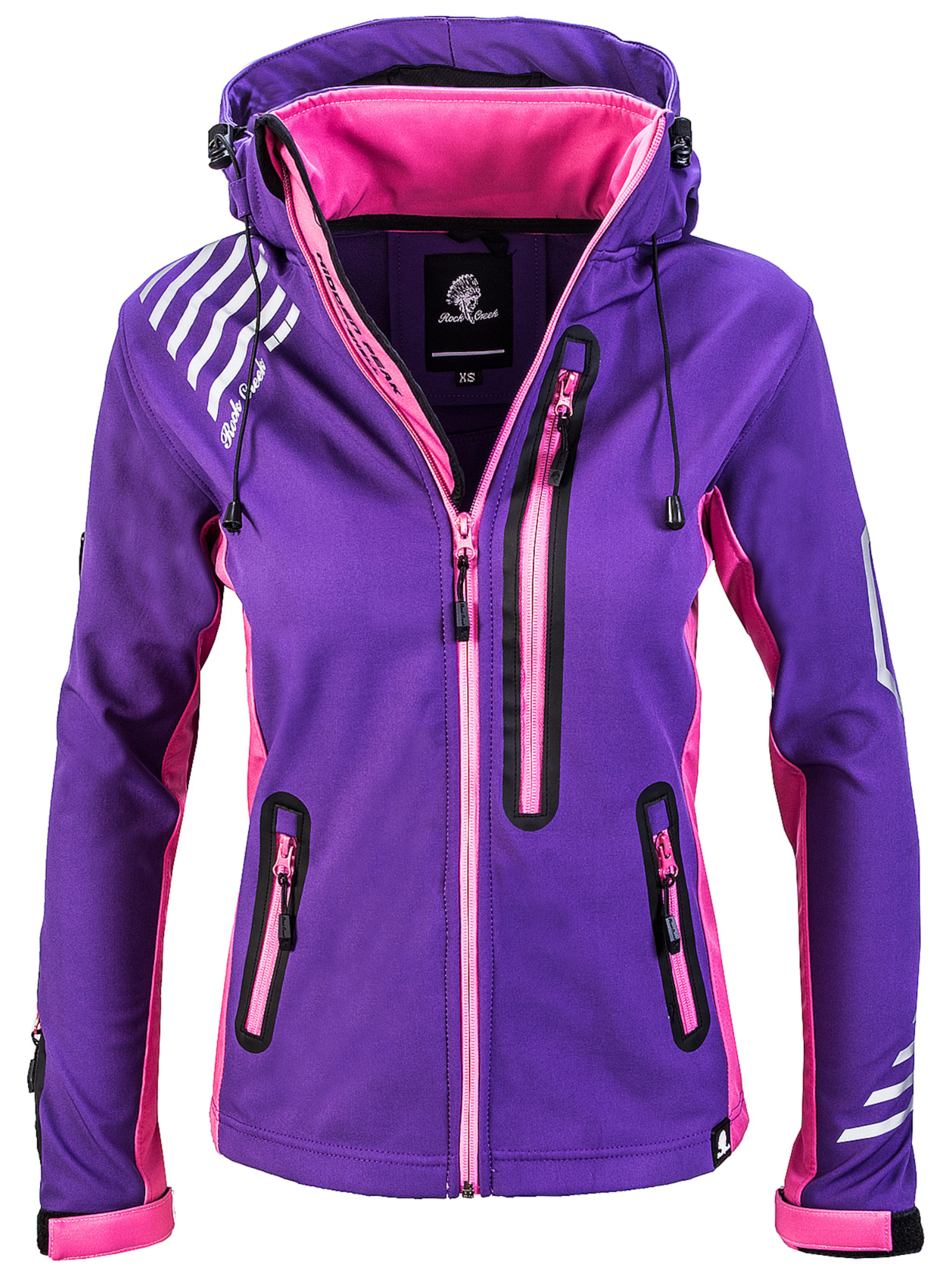 Rock Creek Outdoorjacke in Lila: Vorderseite