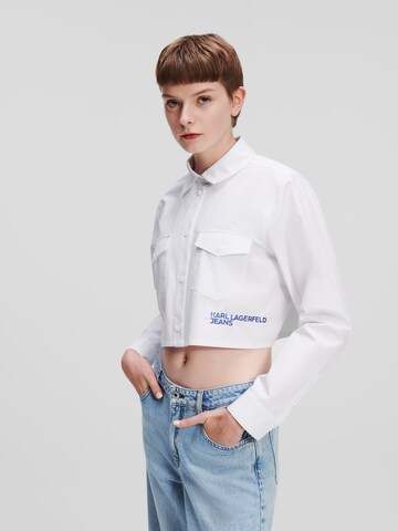 KARL LAGERFELD JEANS Blouse in Wit: voorkant