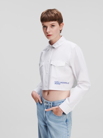 KARL LAGERFELD JEANS - Blusa em branco: frente