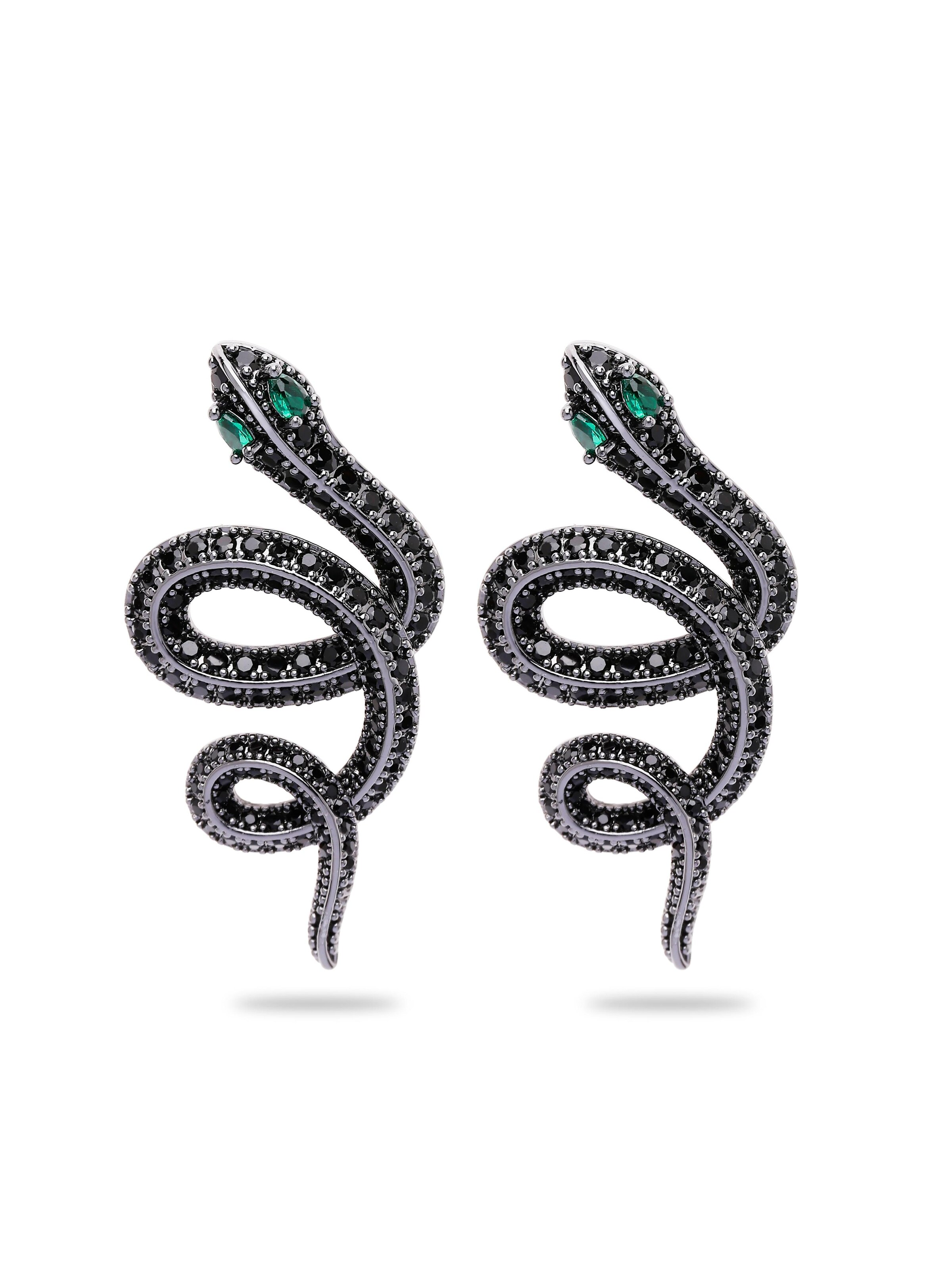 AVANT-GARDE PARIS Earrings 'Bernadette' in Black: front