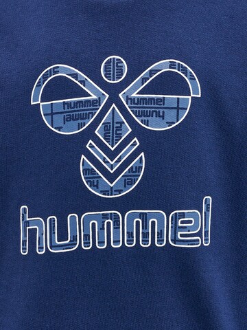 Hummel Sweatshirt 'Lime' in Blauw