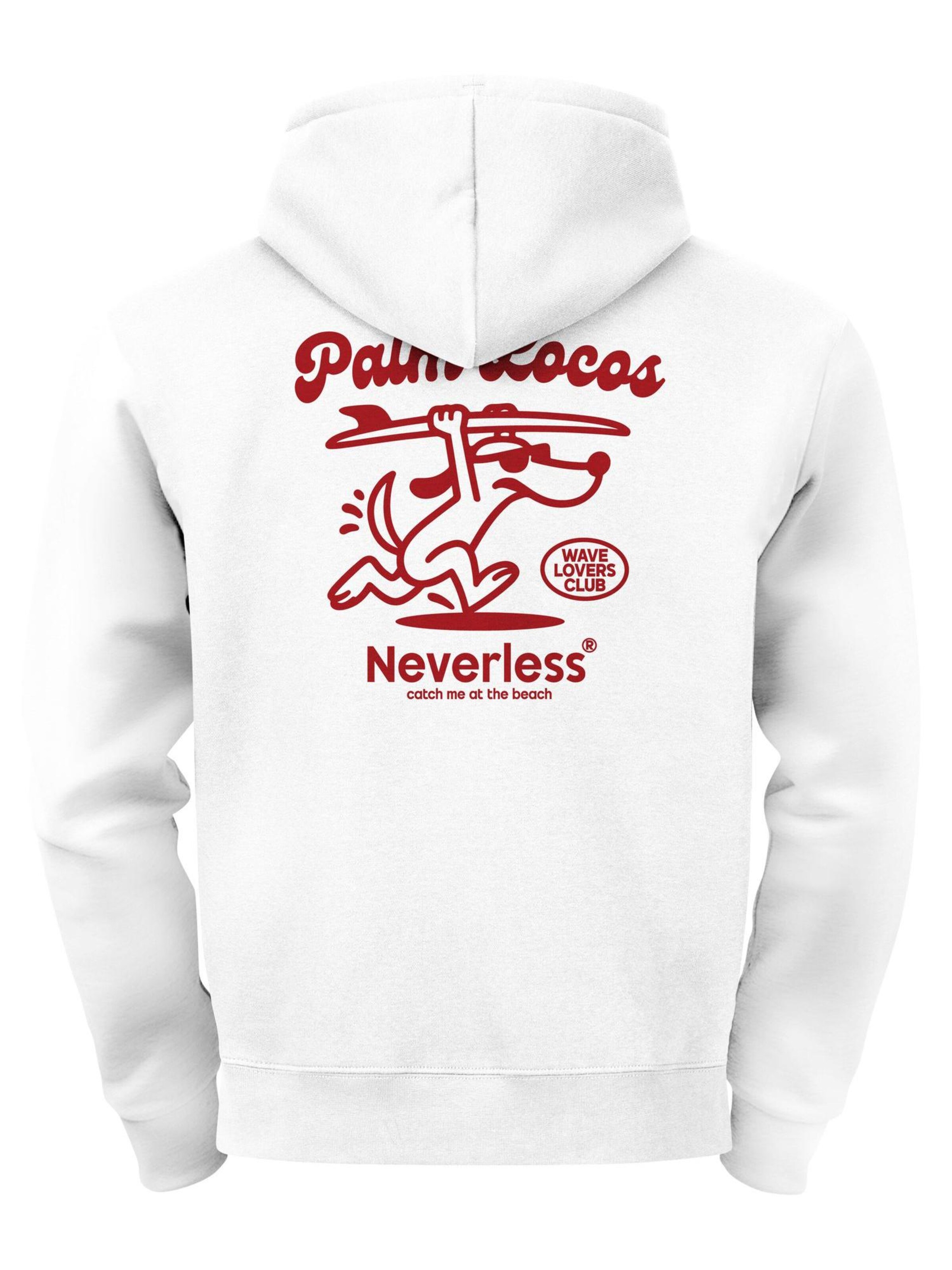 Neverless Sweatshirt 'Palm Locos' in White