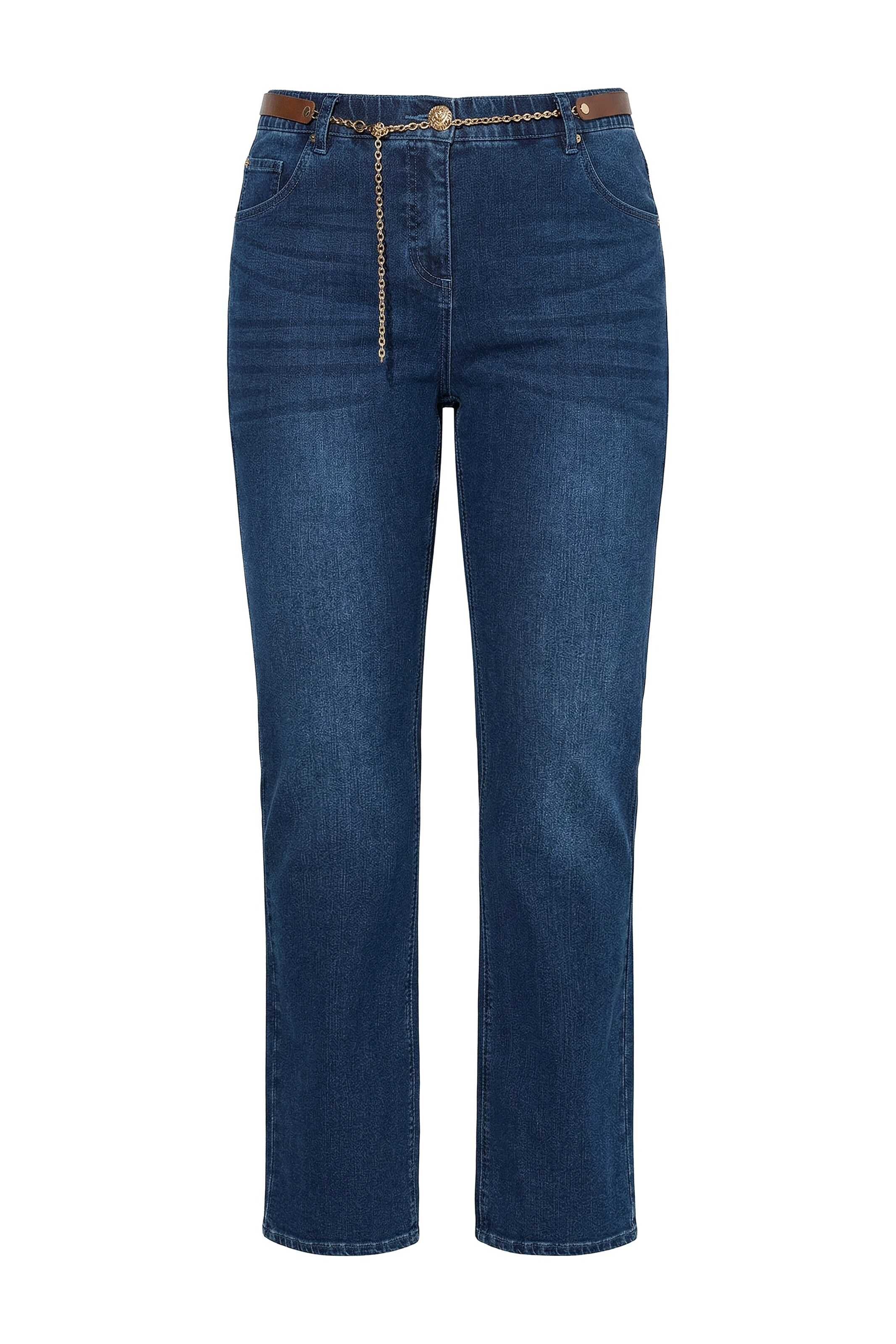 Ulla Popken Jeans in 32-34/Regular in de kleur Donkerblauw, Productweergave