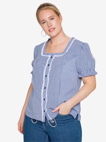 SHEEGO Traditional Blouse in Blue: front