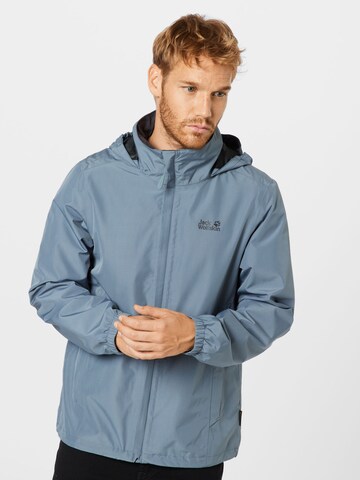 JACK WOLFSKIN Outdoorjas 'Stormy Point' in Blauw: voorkant